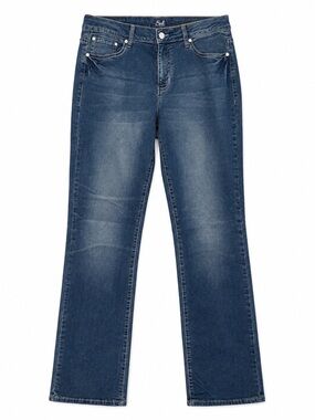 Earl Jeans Dark Wash Bootcut Stretch Denim Jeans - Cotton Blend.  Size: 12